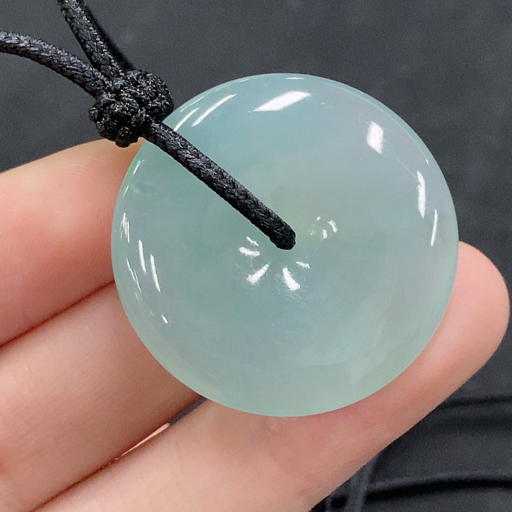 F34963724 Jadeite Pendant Safety Buckle Total Weight Approx. 14.26g with Rope