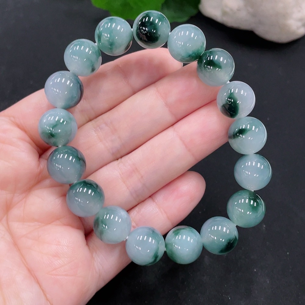 F28287525 Jadeite Bead Bracelet Approx. 11.8mm Total Weight Approx. 49.2g