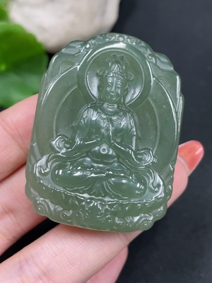 H35083915 Hetian Jade Pendant Guanyin Total Weight Approx. 35.2g