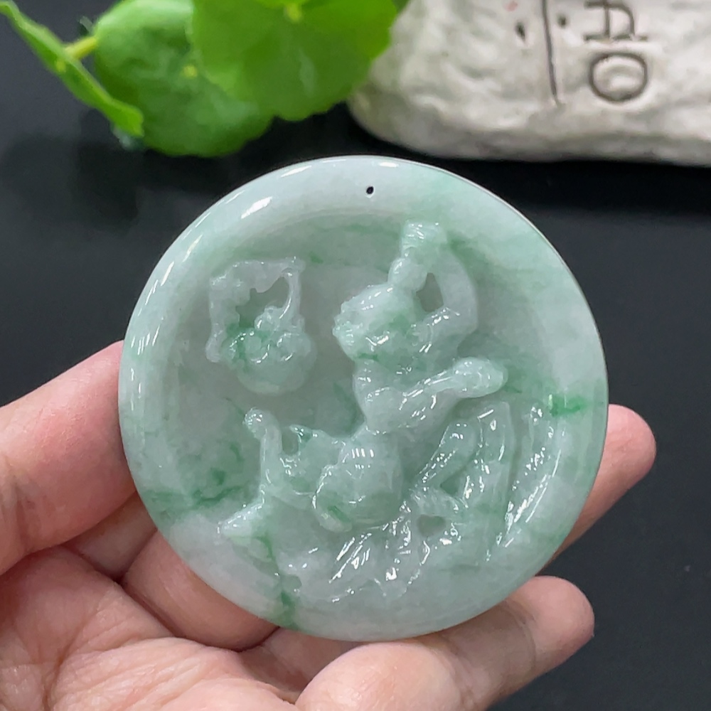 F33875497 Jadeite Pendant Total Weight Approx. 40.9g