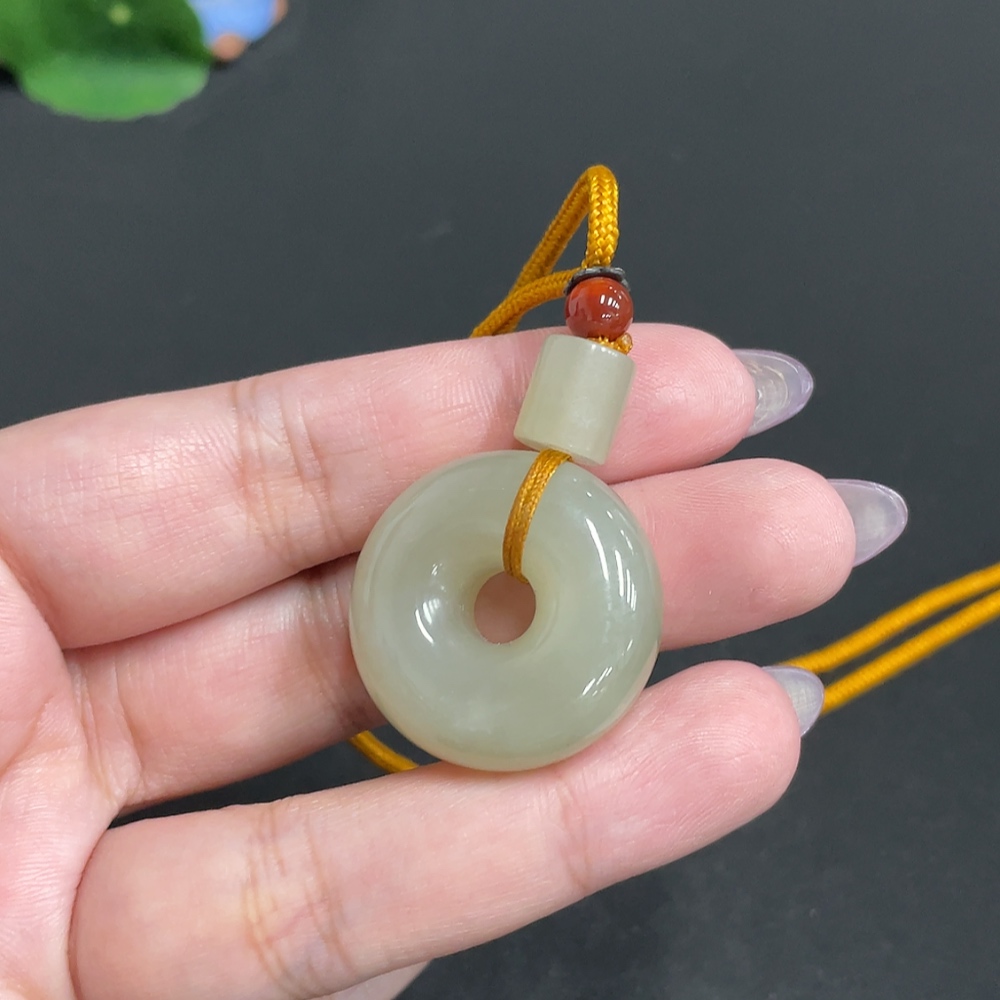 H32805446 Hetian Jade Pendant Donut