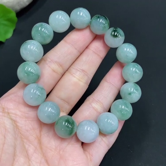 F21326642 Jadeite Bracelet    Approx. 12.5mm    Total Weight 54.604g