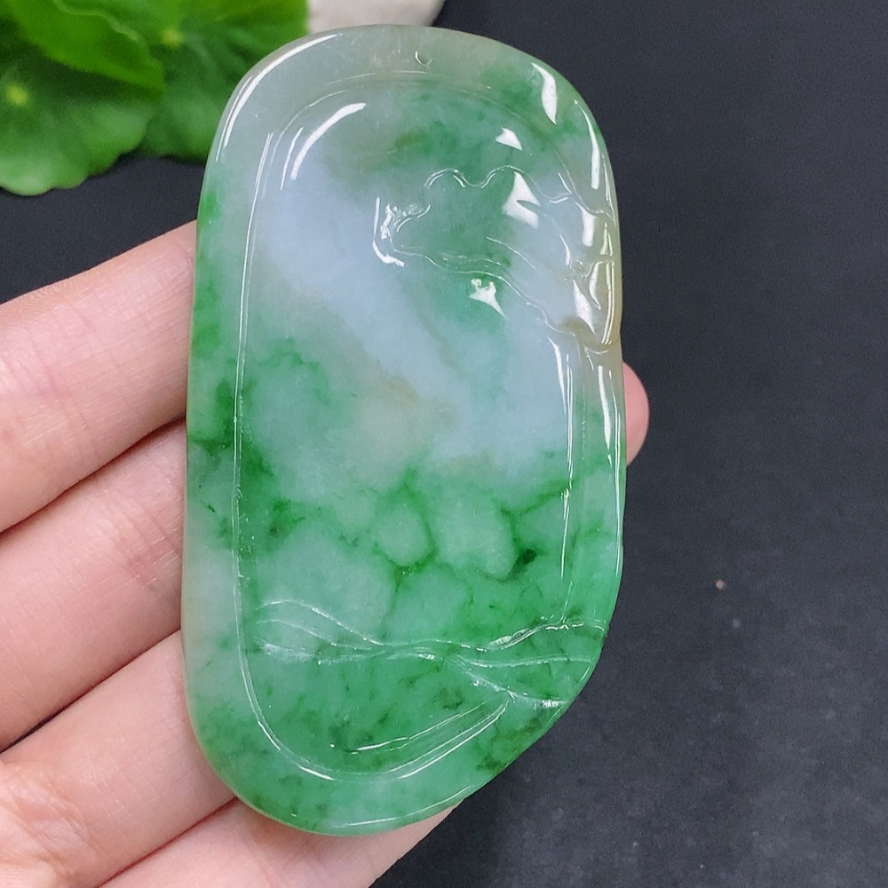 F33906713 Jadeite A Thought Between Pendant, Total weight about 49g