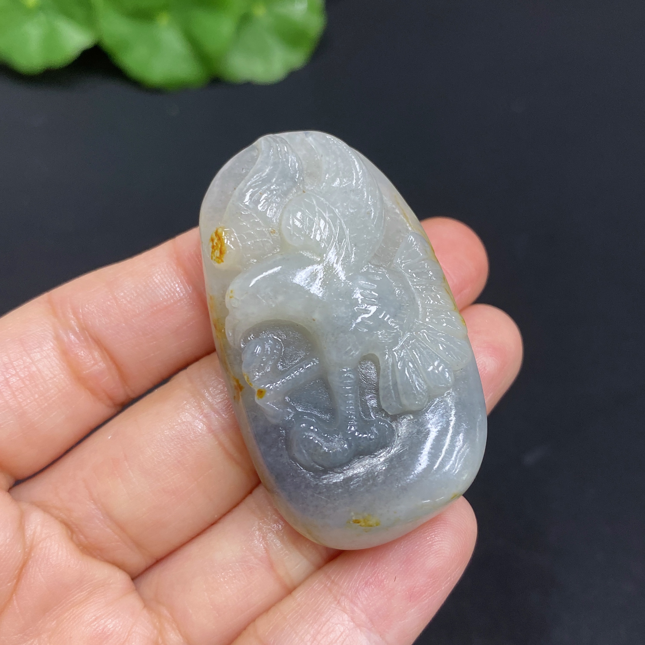 H31693180 Hetian Jade Pendant - Great Achievements Ahead - Total weight approx. 30.4g - Undetermined skin color origin