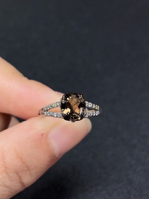 C34950165 Crystal Ring Non-Gold Adjustable Total Weight Approx. 1.85g