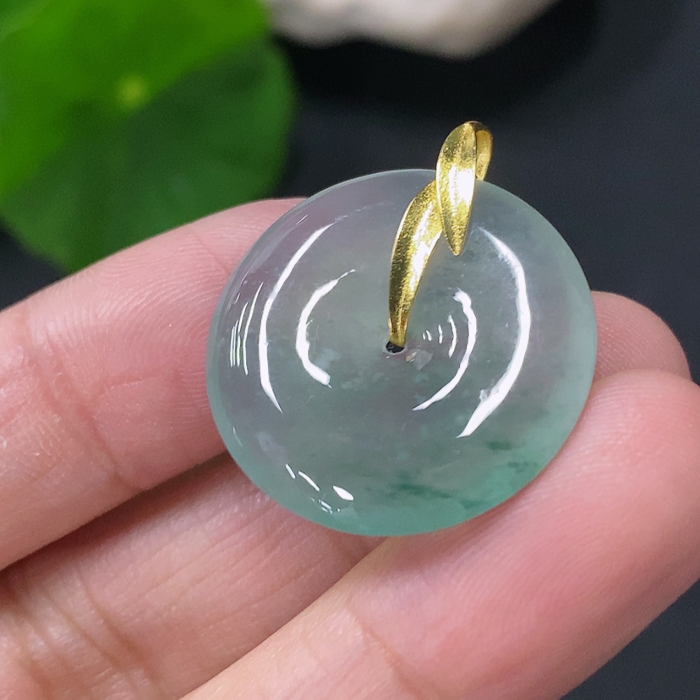 F32710651 Jadeite Pendant Peace Knot 18k Total Weight Approx. 3.69g