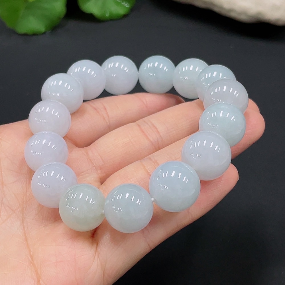 F26996275 JadeiteBeaded Bracelet, Approx. 14.7mm, Total Weight About 81.37g