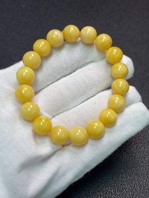 C35092201 Amber Bead Bracelet Total Weight Approx.11.24g Size 10.3mm