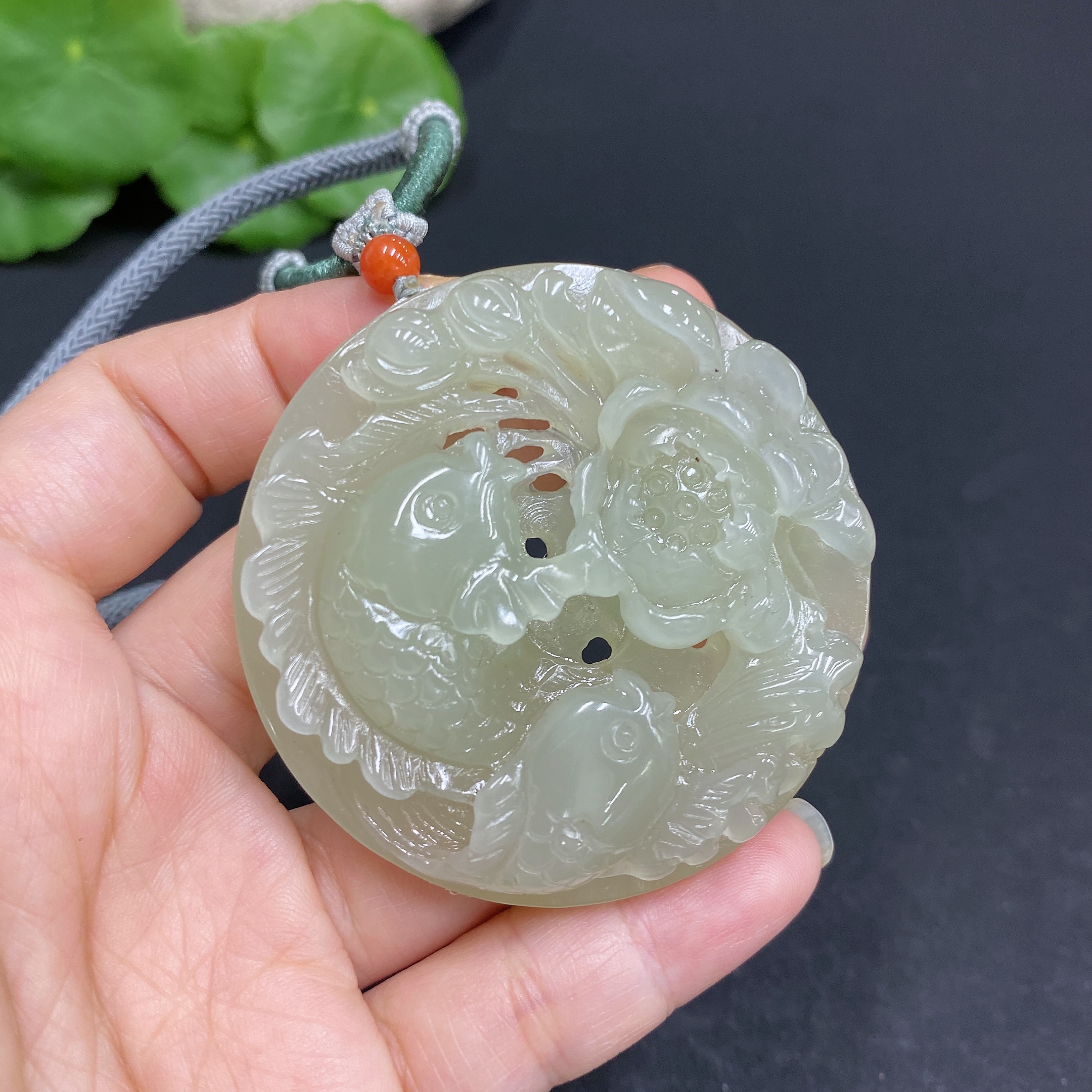 H33878872 Hetian Jade Pendant - Abundance Every Year