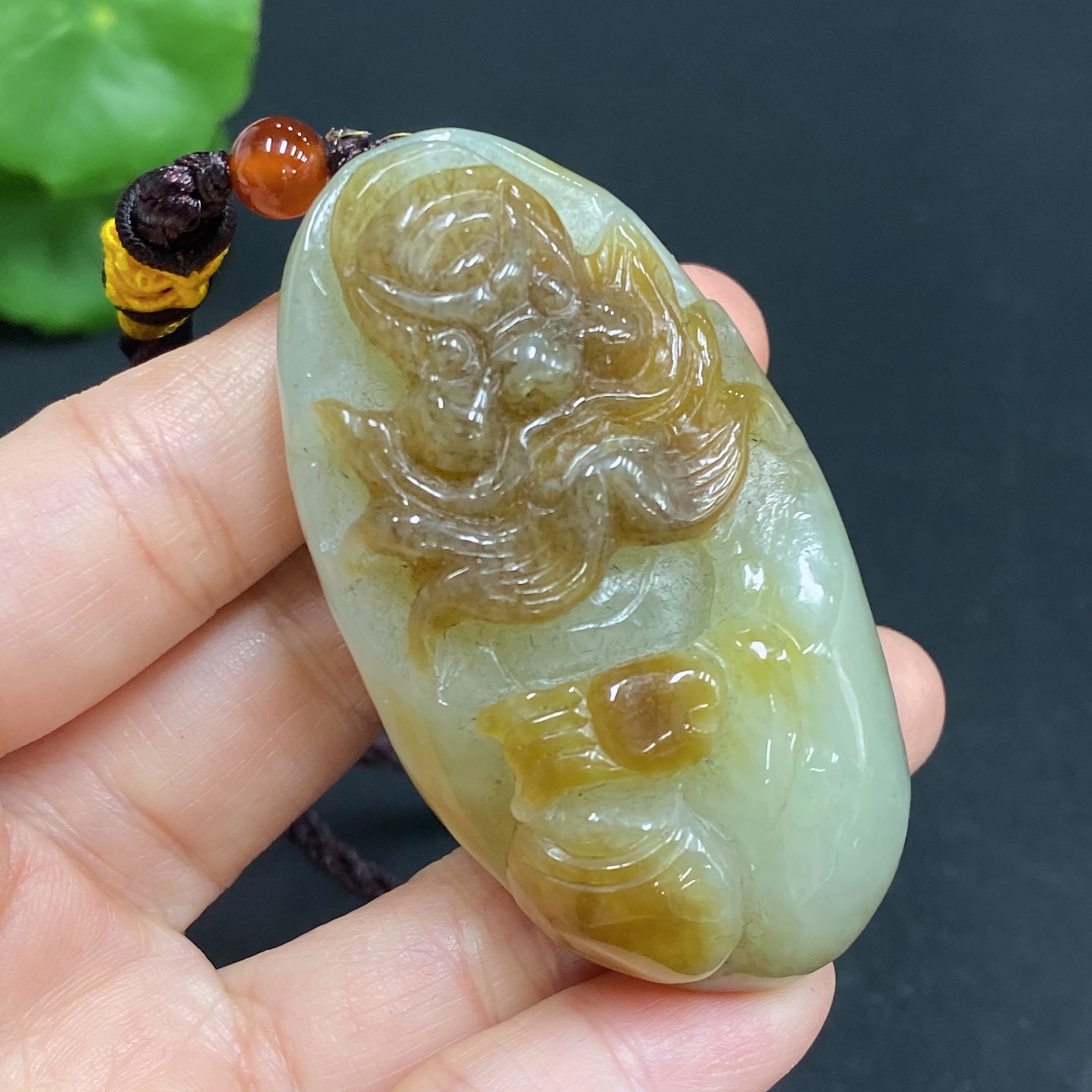 H30505516 Hetian Jade Pendant Zhong Kui