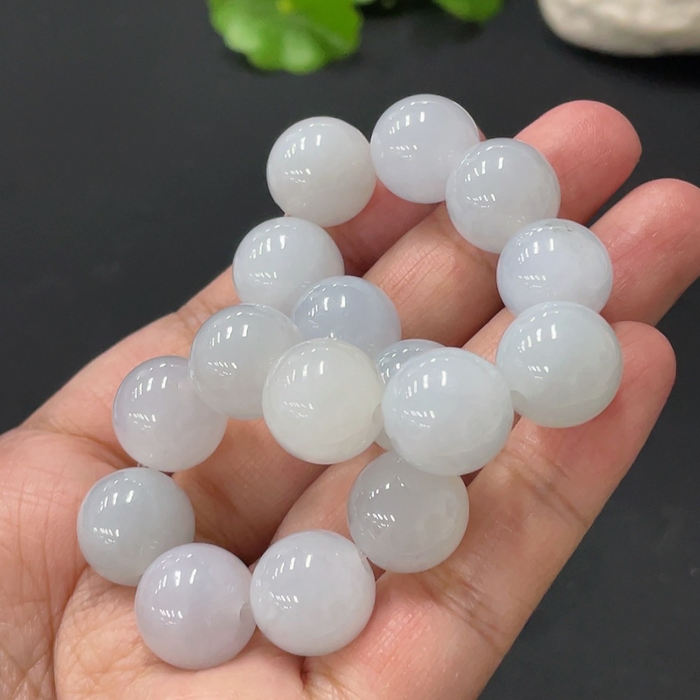 F30449621 Jadeite bead bracelet approx. 13.1mm with total weight about 62.1g