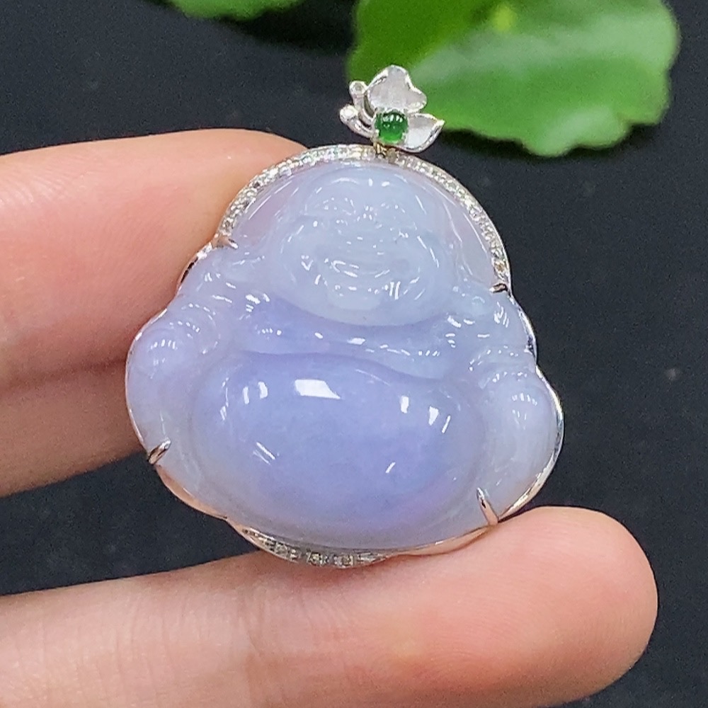 F32819514 JadeiteBuddha Pendant in 18K Gold, Total Weight Approx. 6.07g