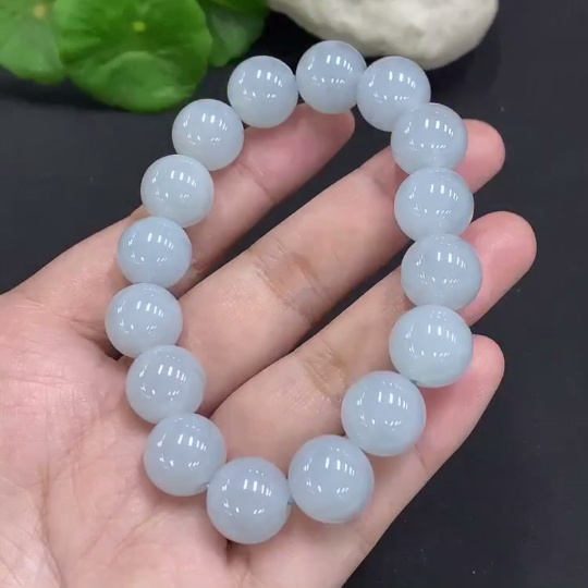 F35125674 Jadeite Beaded Necklace Approx. 12.6mm Total Weight Approx. 56g