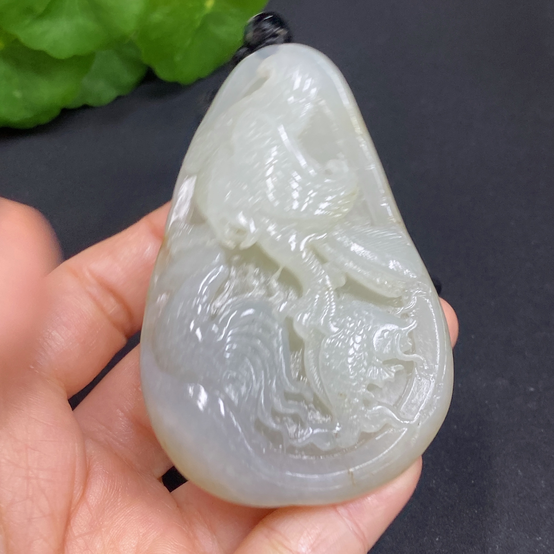 H30440492 Hetian Jade Handheld Piece - Seize the Opportunity