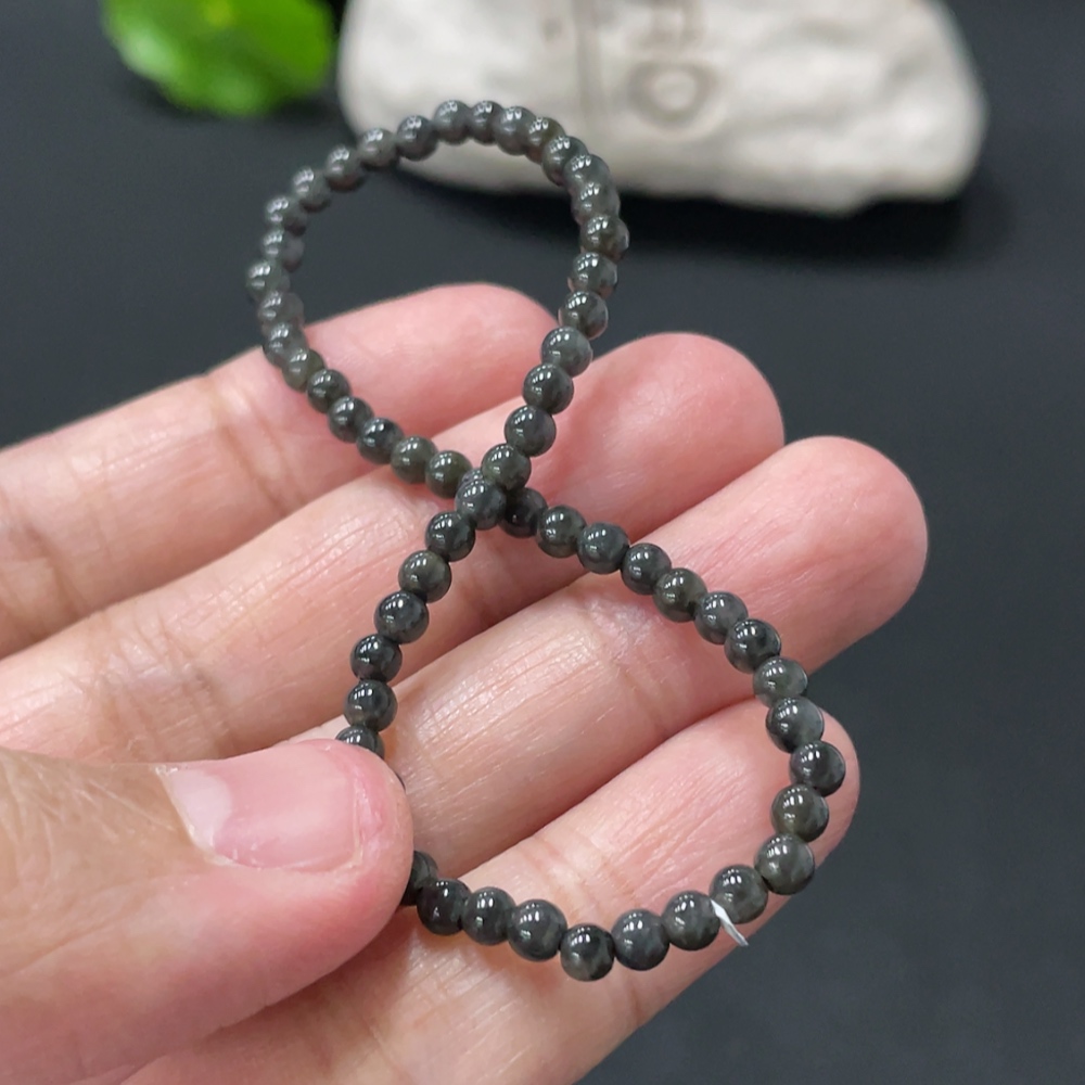 F33876189 Jadeite Bracelet Approx. 3.3mm Total Weight Approx. 3.27g