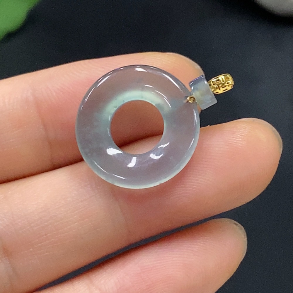 F28305917 Jadeite Donut Pendant 18k Total Weight Approx.1.72g