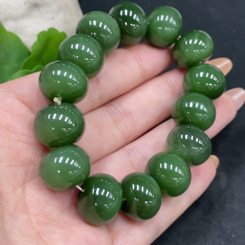 H32725387 Hetian Jade Bracelet    Approx. 15.4mm    Total Weight Approx. 72.5g