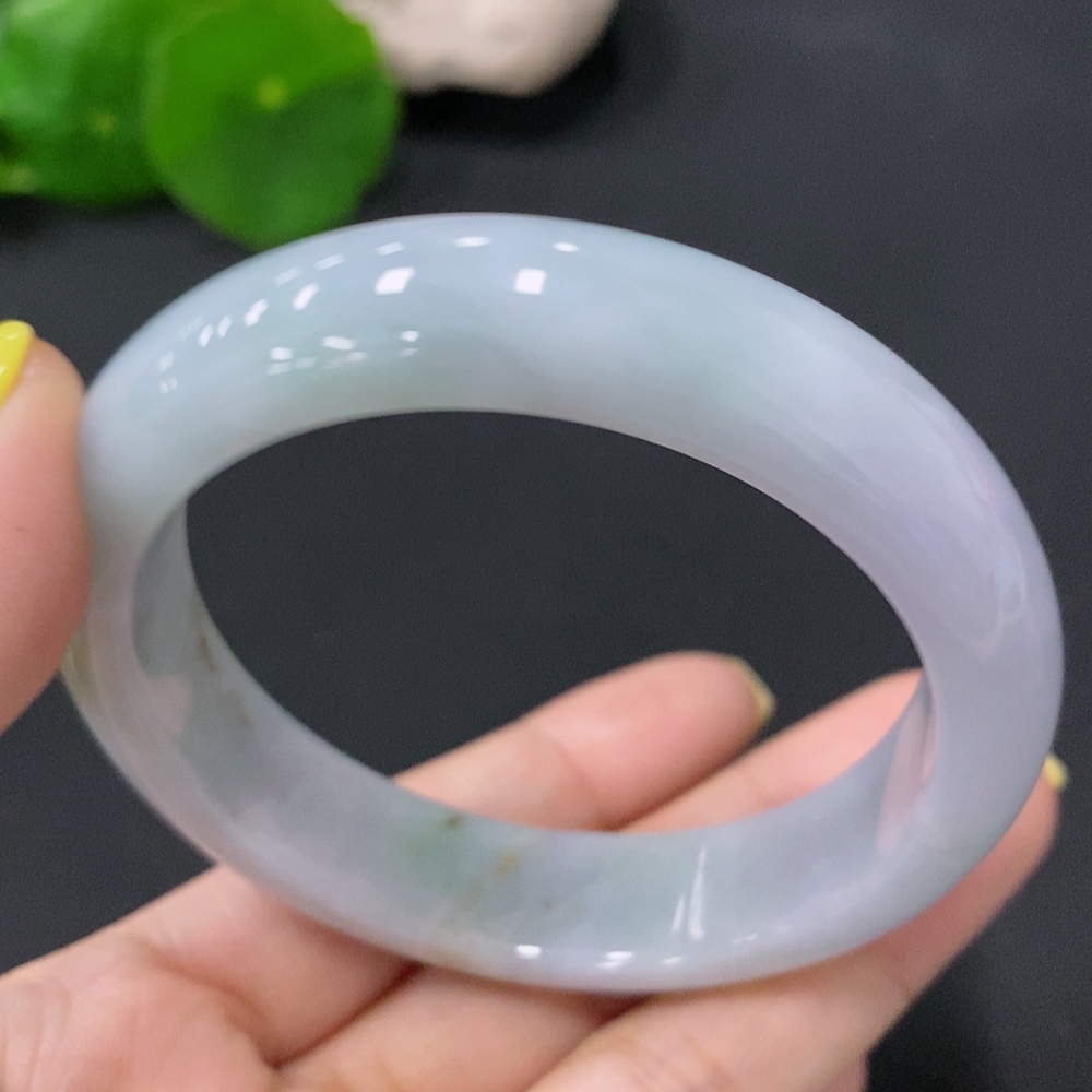 F28250805 Jadeite Round Bangle Size 52.5mm Total Weight Approx. 52.11g