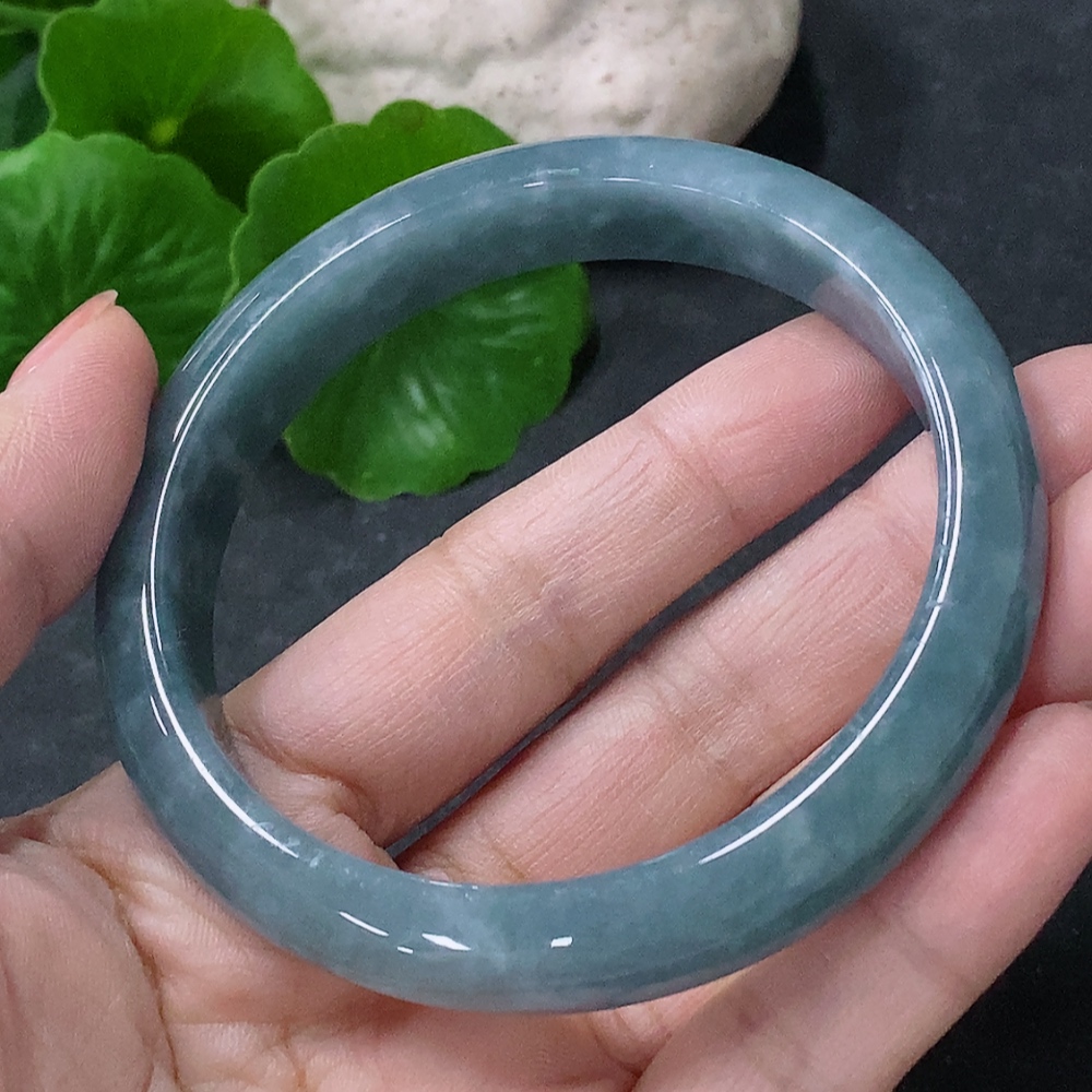 F34043698 Jadeite Round Bangle Size 56.8mm Total Weight Approx. 45.84g
