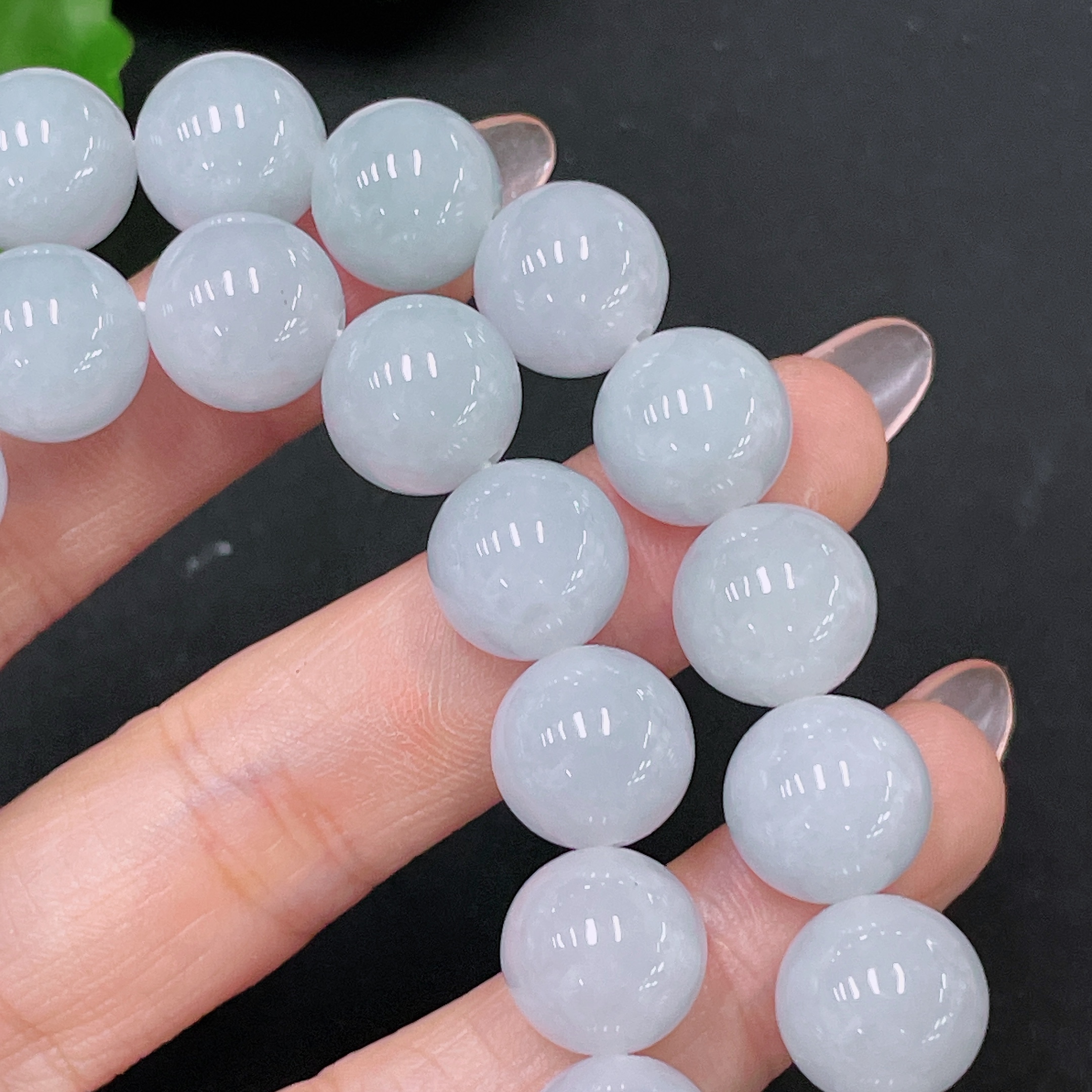 F34958297 Jadeite Bead Necklace Approx. 12.3mm Non-Gold Total Weight Approx. 135.9g