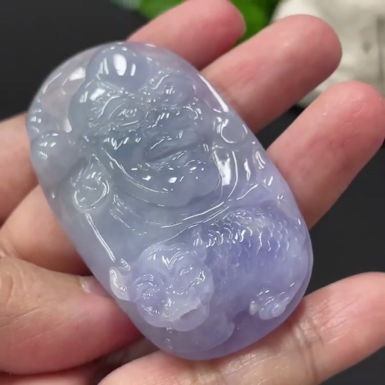 F34979133 Jadeite Pendant Bodhidharma Total Weight Approx. 39.49g