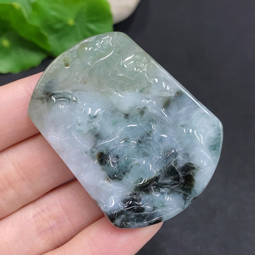 F34968738 Jadeite Flourishing Prosperity Pendant