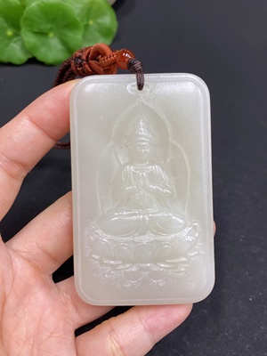 H33844773 Hetian Jade Pendant Guanyin