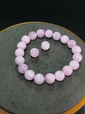 C38484998 Spodumene Bracelet + Loose Beads with Visible Organic Matter, Total Weight Approx. 28.3g, Size About 9.1mm, Sell as a Lot (Filled)