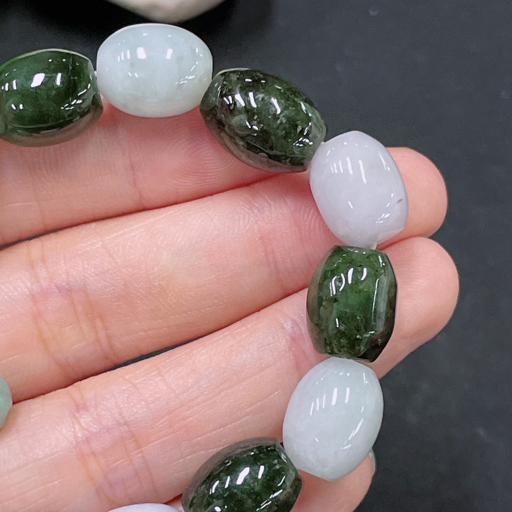 F33943530 Jadeite Bracelet + Beads Approx. 10.4mm