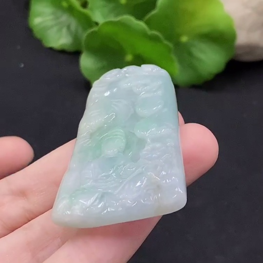 F35089883 Jadeite Samantabhadra Bodhisattva Pendant, Total Weight Approximately 21.14g