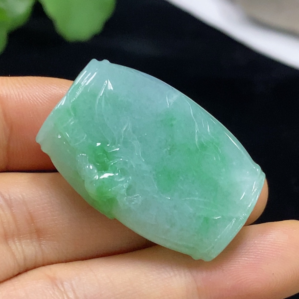 F34947831 Jadeite Bamboo Joint Pendant Total Weight Approximately 17.8g