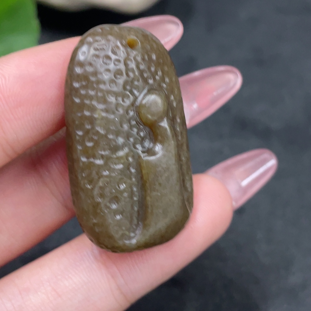 H33925408 Hetian Jade Pendant - Enlightenment, Total Weight About 11.8g