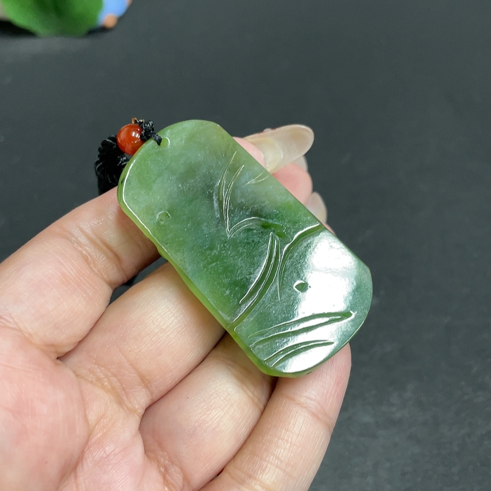 H29422516 Hetian Jade Pendant 'Blossoming Wealth'