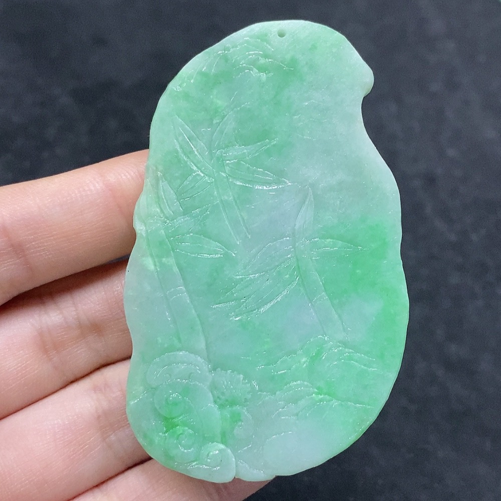 F34963417 Jadeite Phoenix Pendant Unpolished Total Weight Approx. 37g