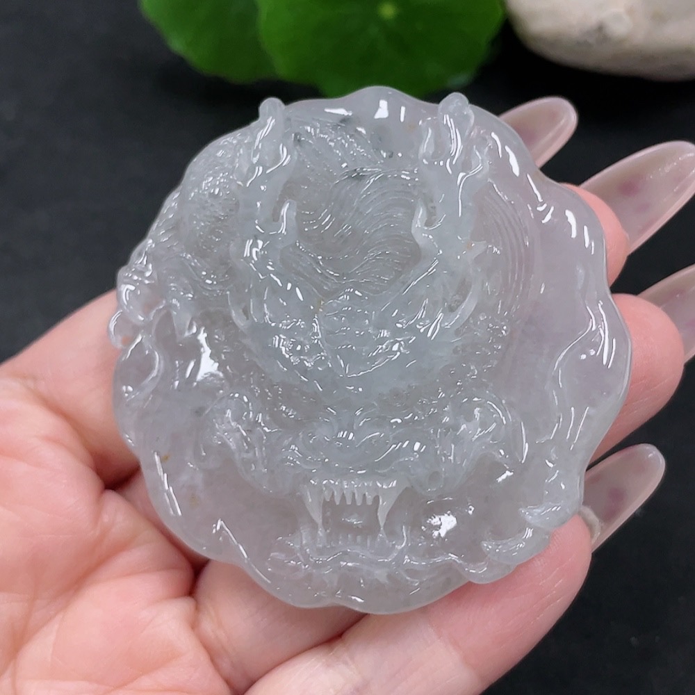 F34069251 Jadeite Dragon Pendant, Total Weight Approx. 63.5g