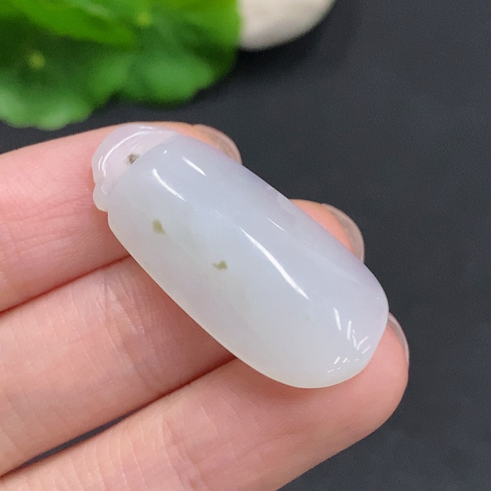 F35123860 Jadeite Fu Gua Pendant, Total Weight Approximately 5.8g