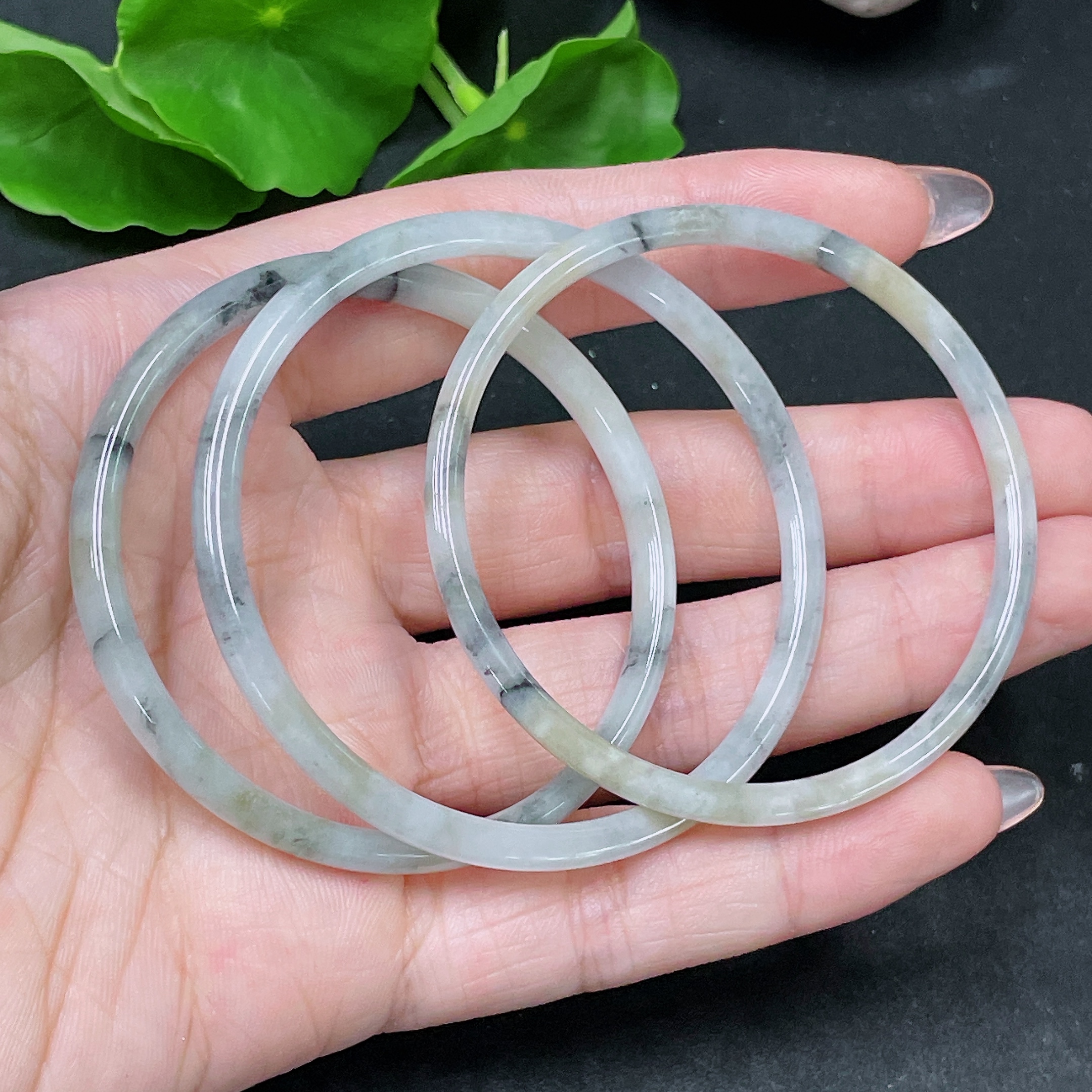 F34983474 Jadeite Round Bangle Sell as a Lot Size 50.8/49.3/52.7