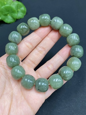 H27154332 Hetian Jade Bracelet, Approx. 13.8mm, Total Weight Approx. 74.5g