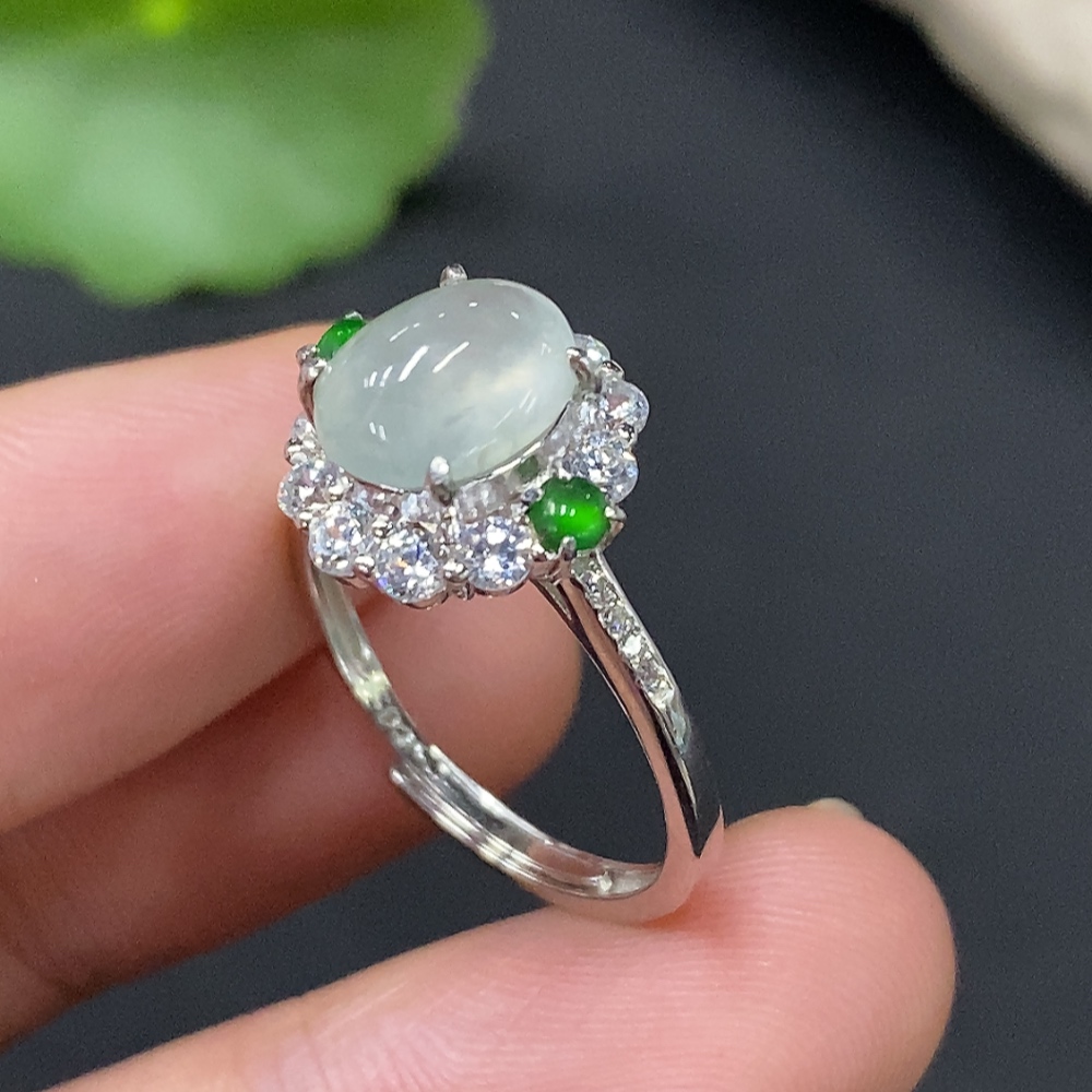 F27178037 Jadeite Inlay Non-gold Adjustable Total Weight Approx. 2.64g