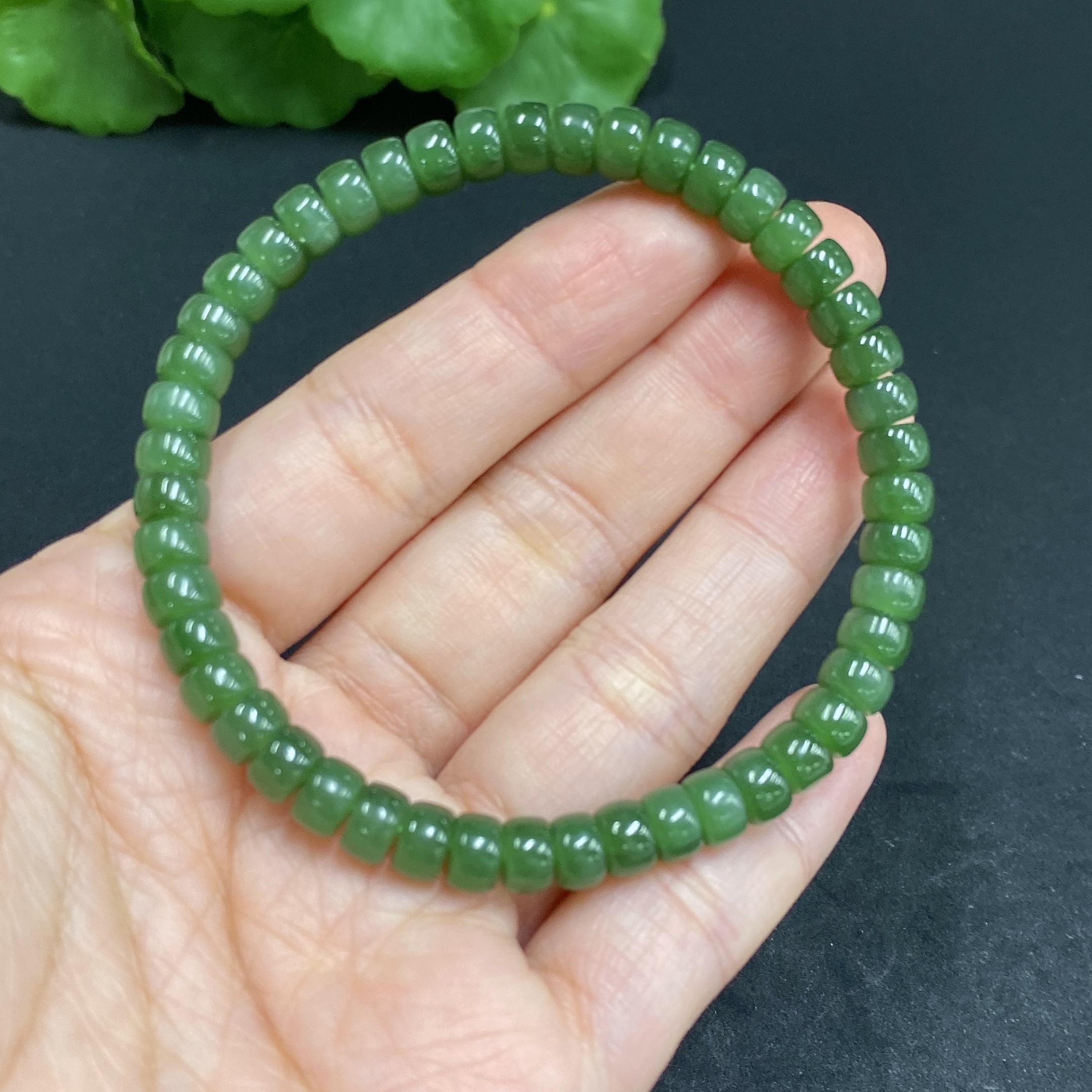 H33904105 Hetian Jade Bracelet, Approx. 5.8mm, Total Weight Approx. 13g
