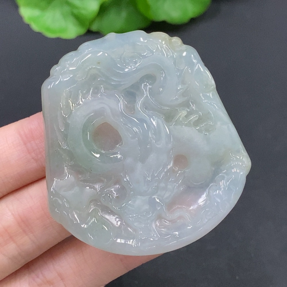 F22489826 JadeiteDragon Soaring the World Pendant