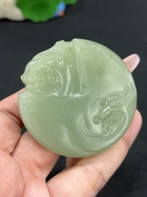H46521073 和田玉挂件 仿古件 货品总重约85.3g