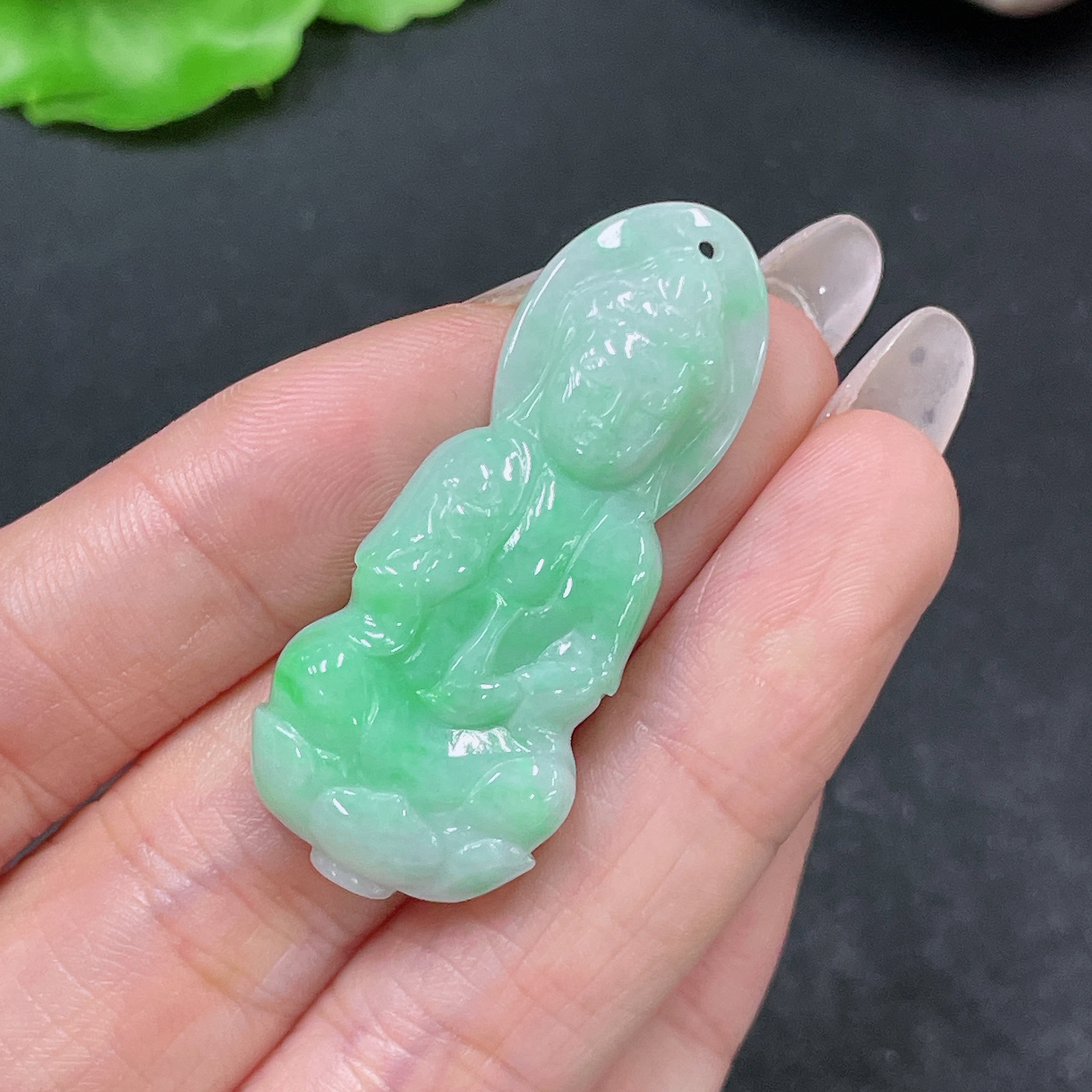 F35157818 Jadeite Pendant Guanyin Total Weight Approx. 8.55g