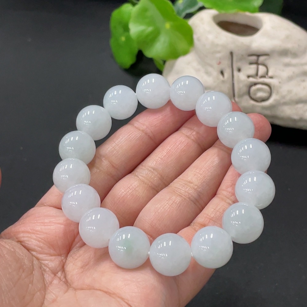 F34018869 Jadeite Bracelet Card 12.7mm Approx. Total Weight About 57.7g