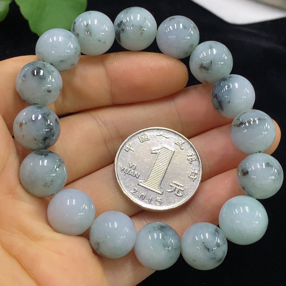 F34974622 Jadeite Bracelet 13.2mm Approx. Total Weight 54.89g Containing Other Mineral Components