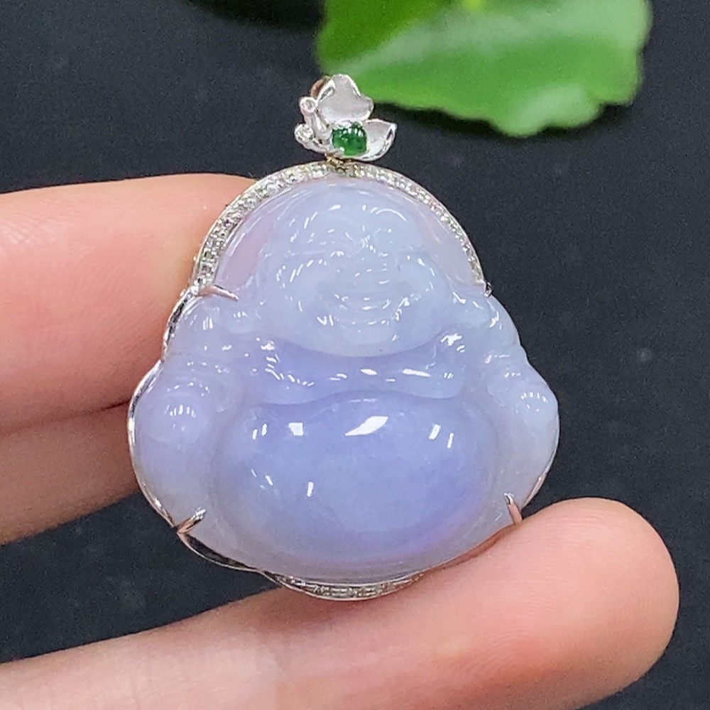 F32819514 JadeiteBuddha Pendant in 18K Gold, Total Weight Approx. 6.07g
