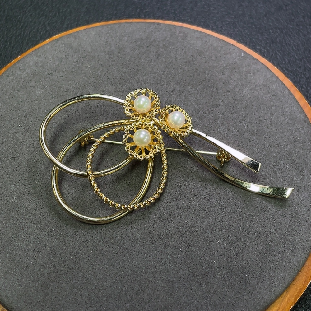 C31578878 Pearl Brooch Non-Gold Total Weight Approx.10.20g Stone Size Approx.4.7mm