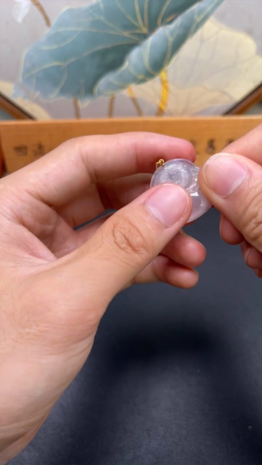 F30526926 Jadeite Buddha Pendant, 18K Gold, Total Weight Approx. 5.7g