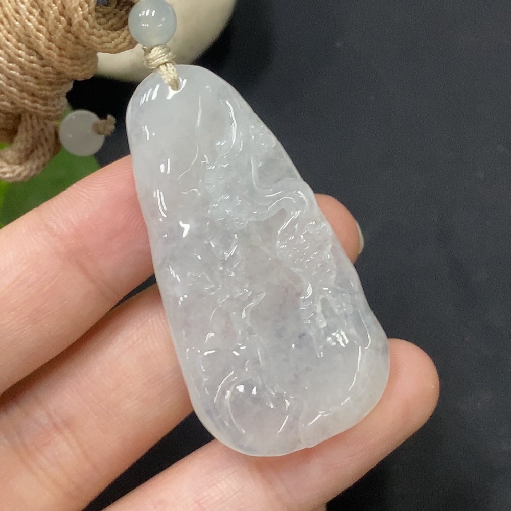 F29394386 Jadeite Pendant with Cord, Total Weight Approx. 19.08g