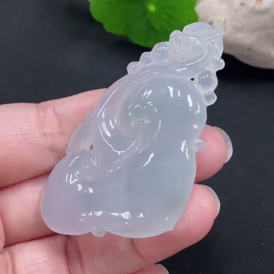 F30453263 Jadeite Ruyi Pendant Total Weight Approx. 24.7g